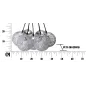 Lampa sufitowa Saturn 7-ramienna Ø 15 cm (kula)
